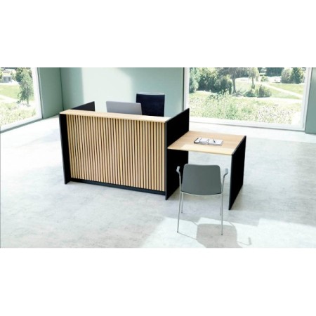 Wolfstahl Comptoir d'accueil Marino up & down pour 2 personnes, chêne 253,0 x 98,0 x 112,0 cm