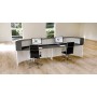 Wolfstahl Empfangstheke Cento 7 für 2 Personen, weiss, anthrazit 360,0 x 80,0 x 110,0 cm - Produktansicht