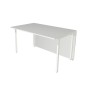 Wolfstahl Empfangstheke weiss, nussbaum/weiss 3294 - Detailansicht