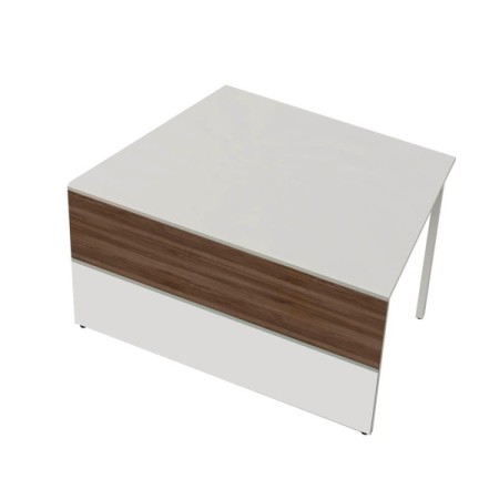Wolfstahl Anbautheke weiss, nussbaum/weiss 3295