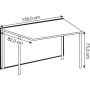Wolfstahl Anbautheke weiss, nussbaum/weiss 3295 - technische Ansicht