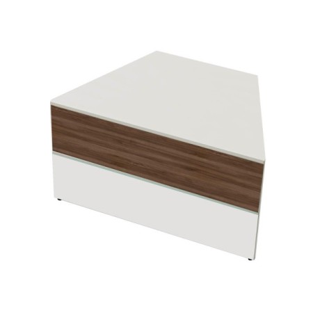 Wolfstahl Anbautheke weiss, nussbaum/weiss 3296
