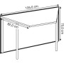 Wolfstahl Anbautheke weiss, nussbaum/weiss 3296 - technische Ansicht