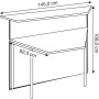 Wolfstahl Anbautheke nussbaum, weiss/weiss 3301 - Detailansicht
