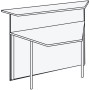 Wolfstahl Anbautheke nussbaum, weiss/weiss 3301