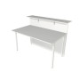 Wolfstahl Empfangstheke weiss, nussbaum/weiss 3302