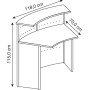 Wolfstahl Grundtheke Genua 45° 118,0 x 70,0 x 115,0 cm (BxTxH) - Detailansicht