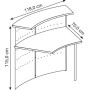Wolfstahl Anbautheke Genua 3991 buche Freiform 118x70 cm (BxT) - Detailansicht