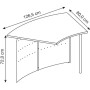 Wolfstahl Anbautisch Genua 3993 buche Freiform 126,5x80 cm (BxT) - Detailansicht