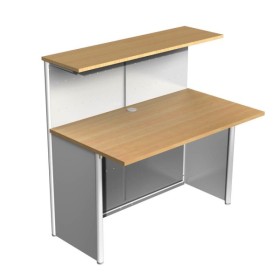 Wolfstahl Grundtheke Genua alusilber/buche gerade 116,0 x 70,0 x 115,0 cm (BxTxH)