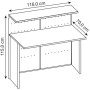 Wolfstahl Grundtheke Genua alusilber/buche gerade 116,0 x 70,0 x 115,0 cm (BxTxH) - Detailansicht