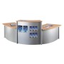 Wolfstahl Grundtheke Genua alusilber/buche gerade 116,0 x 70,0 x 115,0 cm (BxTxH)