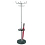Wolfstahl Attaccapanni Larco 6092, con 10 ganci, con portaombrelli, in metallo, argento