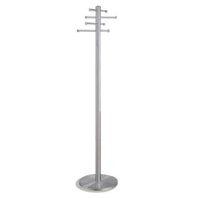 Wolfstahl Garderobenständer Arte 6871, mit 8 Haken, Edelstahl, silber