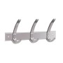 Wolfstahl Wandgarderobe public 6402, Metall, Kunststoff, mit 3 Haken, silber, 1 Stück