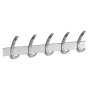 Wolfstahl Attaccapanni da parete public 6404, metallo, plastica, con 5 ganci, argento, 1 pezzo