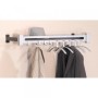 Wolfstahl Wandgarderobe Montana 6551, Metall, ohne Haken, mit Hutablage, silber, 1 Stück - Detailansicht