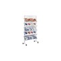 Wolfstahl Scaffale porta depliant Artline argento 20 scomparti DIN A4