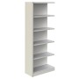 Wolfstahl Scaffale per ufficio con retro 75 x 30 x 190 cm grigio chiaro