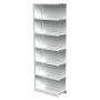 Wolfstahl Scaffale da ufficio con schienale 75 x 30 x 225 cm grigio chiaro