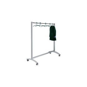 Portant à vêtements Événement 4 roues argent