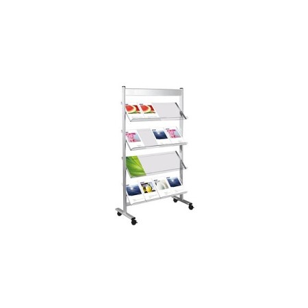 Wolfstahl Prospektregal Ecoline silber DIN A4