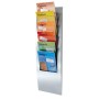 Wolfstahl Wand-Prospekthalter Varia 6507 6Fächer 31x102x10cm silber