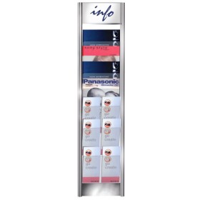 Wolfstahl Wandprospekthalter silber, transparent DIN A4