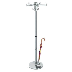 Wolfstahl Standgarderobe Stilo 10 Haken alusilber