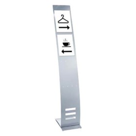 Wolfstahl Infoständer tec-art schmal silber für 4 Fächer A4/8 Fächer DIN lang