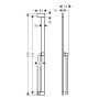Barre de douche hansgrohe Unica E 90 cm avec support de douche et tuyau de douche 160 cm - vue technique
