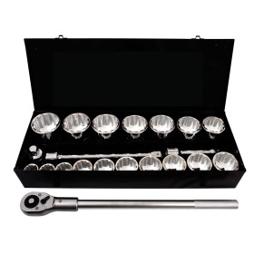 PROJAHN Industrie-Steckschlüsselkoffer metrisch 12-kant 25 / 1" 22-tlg