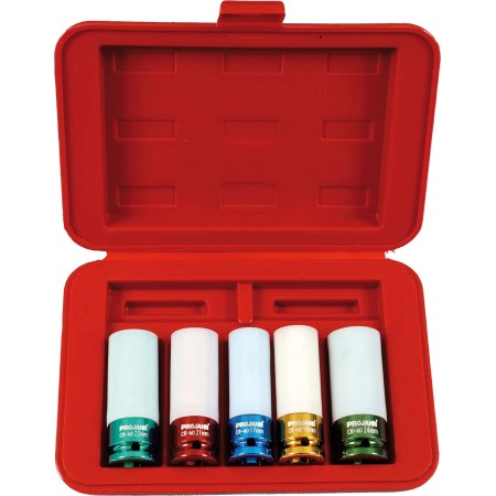 Set di bussole a percussione per cerchi in lega PROJAHN metriche 12,5 / 1/2" 5 pezzi