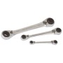 Set di chiavi a cricchetto PROJAHN GearTech 4-in-1 3 pezzi reversibile chiave a doppio anello metrica