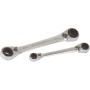 Set chiavi a cricchetto PROJAHN GearTech 4-in-1, 2 pezzi, reversibile, metrico, chiavi a doppio anello