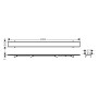 hansgrohe RainDrain Rock Fertigset Duschrinne 70 cm, kürzbar und befliesbar - Detailansicht