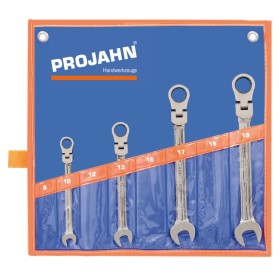 Set di chiavi a cricchetto flessibili PROJAHN GearTech senza pulsante di inversione 4 pezzi metrico