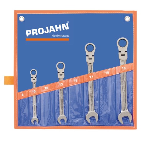 Set di chiavi a cricchetto flessibili PROJAHN GearTech senza pulsante di inversione 4 pezzi metrico