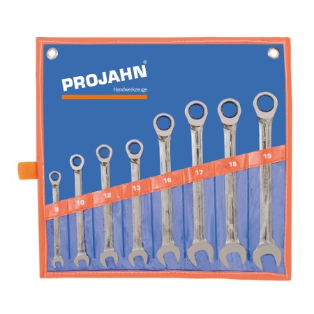 Set di chiavi a cricchetto PROJAHN GearTech Classic senza pulsante di inversione 8 pezzi metrici