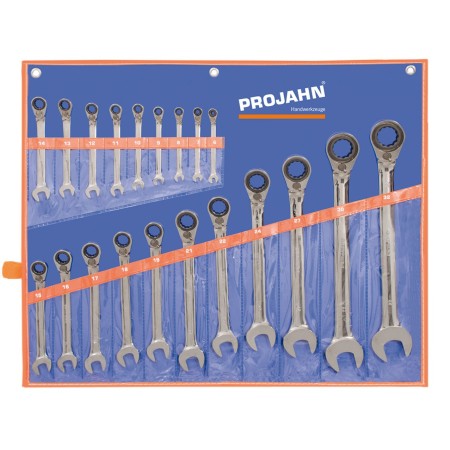 Set di chiavi a cricchetto reversibili PROJAHN GearTech 20 pezzi metrico