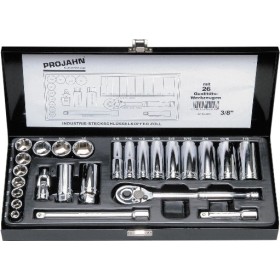PROJAHN Industrie-Steckschlüsselkoffer Zoll 6-kant 10 / 3/8" 25-tlg