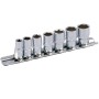 Rail de douilles PROJAHN chargé métrique 6,3 / 1/4" Incl. 7 douilles à cliquet