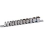 Rail de douilles PROJAHN équipé métrique 10 / 3/8" avec 12 douilles