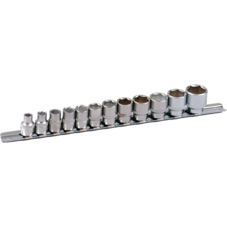Rail de douilles PROJAHN équipé métrique 10 / 3/8" avec 12 douilles