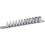 Rail de douilles PROJAHN équipé E-TX 10 / 3/8" avec 12 douilles à douille