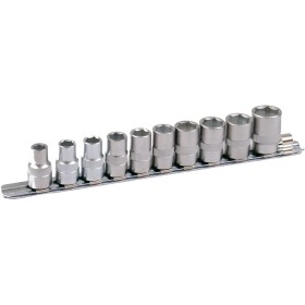 Rail de douilles PROJAHN équipé métrique 12,5 / 1/2" avec 10 douilles