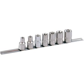 Rail de douilles PROJAHN équipé E-TX 12,5 / 1/2" avec 7 douilles à douille