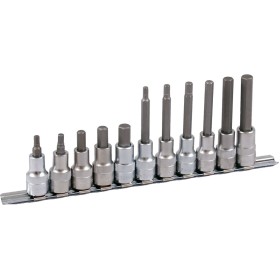 Rail de douilles PROJAHN équipé pour vis à six pans internes 12,5 / 1/2" avec 11 douilles