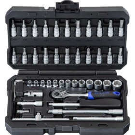 Coffret de douilles PROJAHN proficraft métrique 6 pans 6,3 / 1/4" 46 pièces
