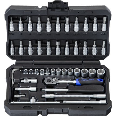 Coffret de douilles PROJAHN proficraft métrique 6 pans 6,3 / 1/4" 46 pièces